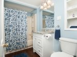 Soak Up the Steam and Unwind in Beach Grass` Bathroom
